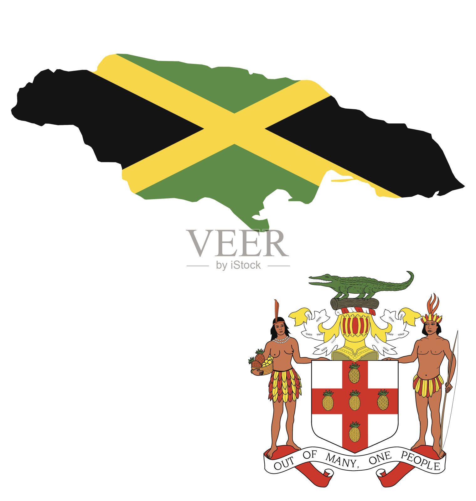 牙买加国旗插画图片素材