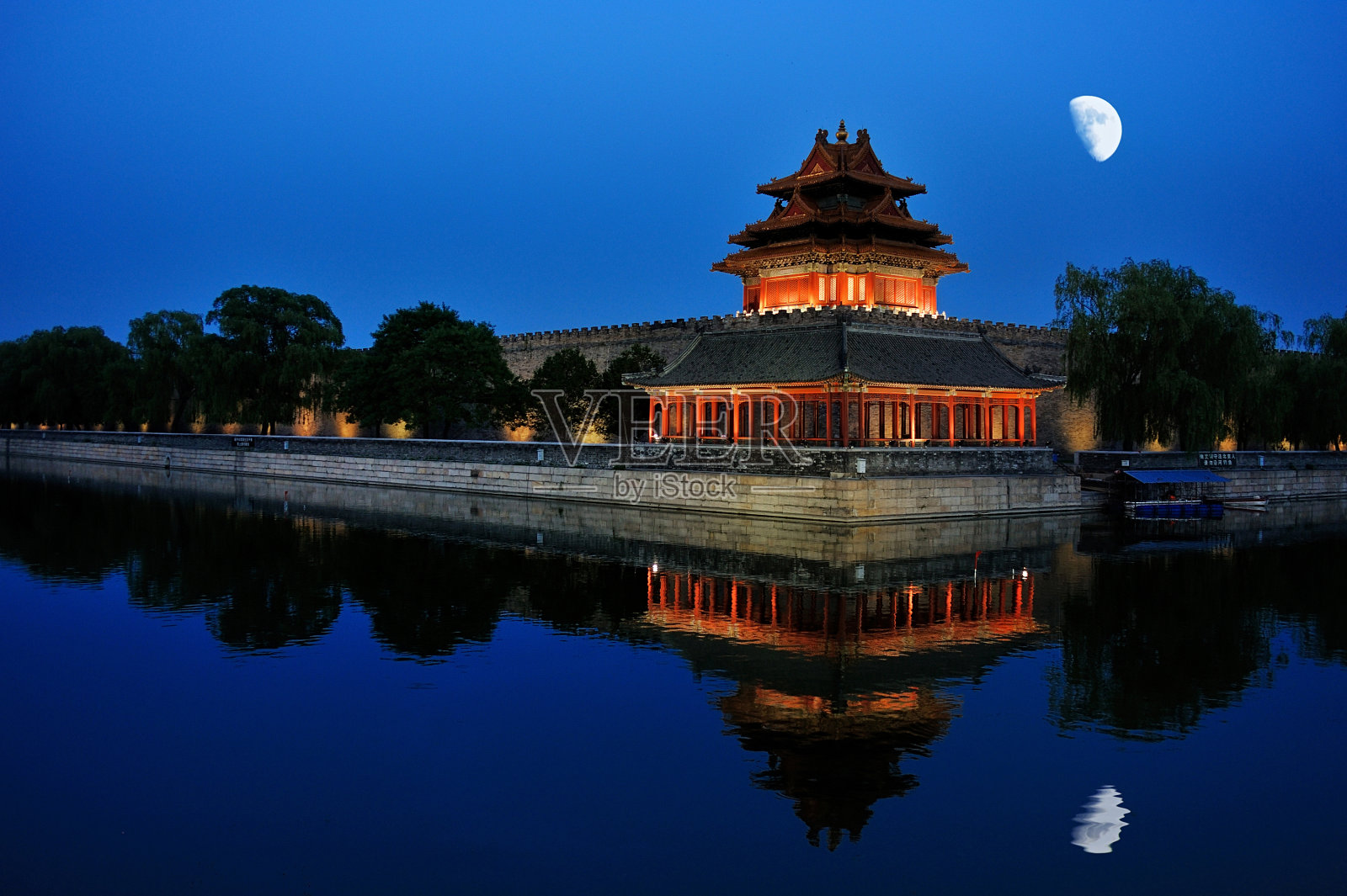 北京紫禁城的夜景照片摄影图片
