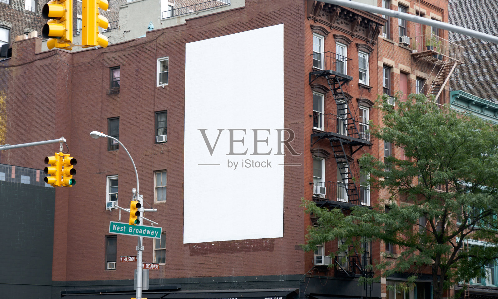 广告广告牌空间在Soho，曼哈顿，纽约照片摄影图片