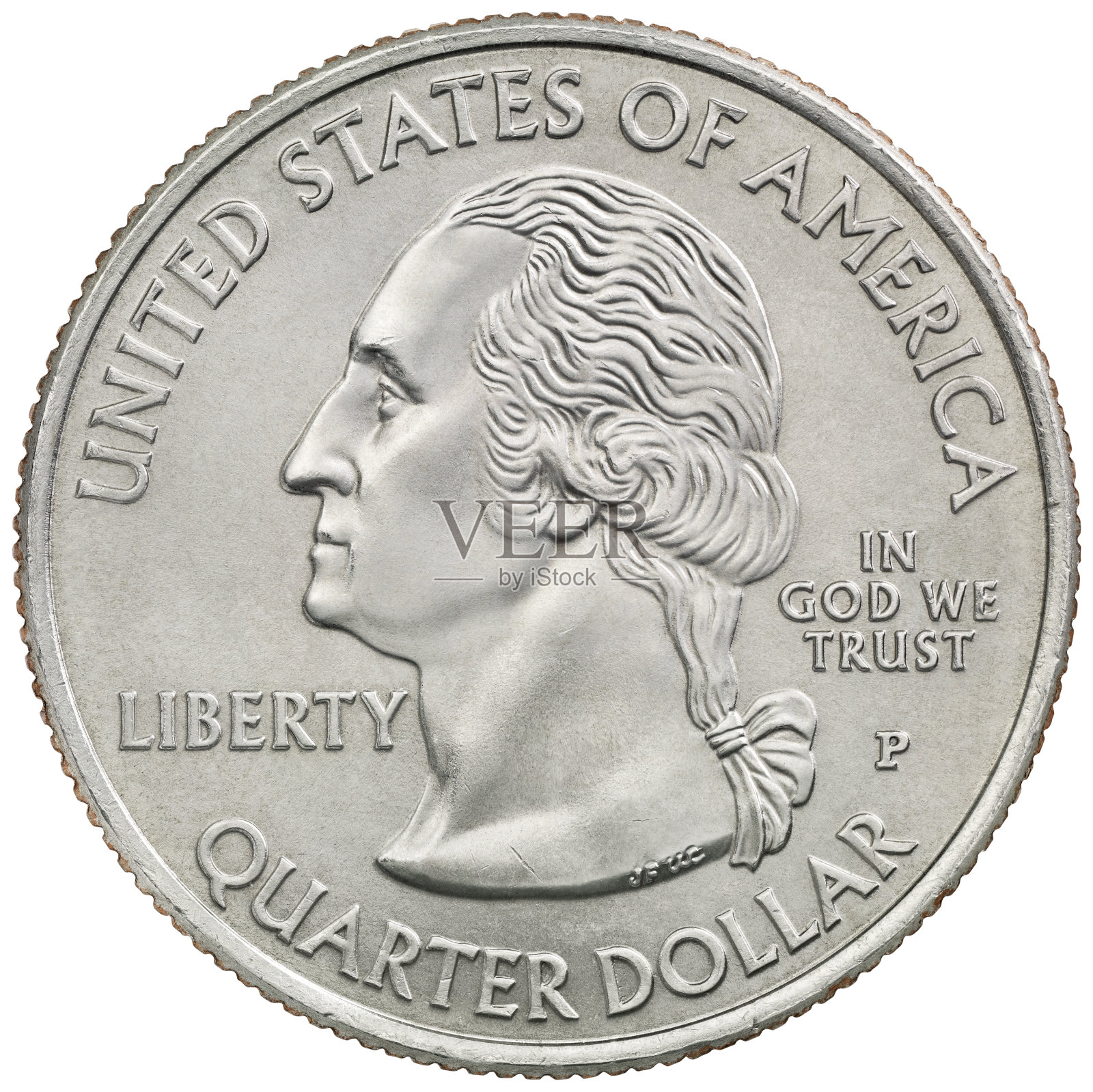 乔治·华盛顿的纪念币照片摄影图片