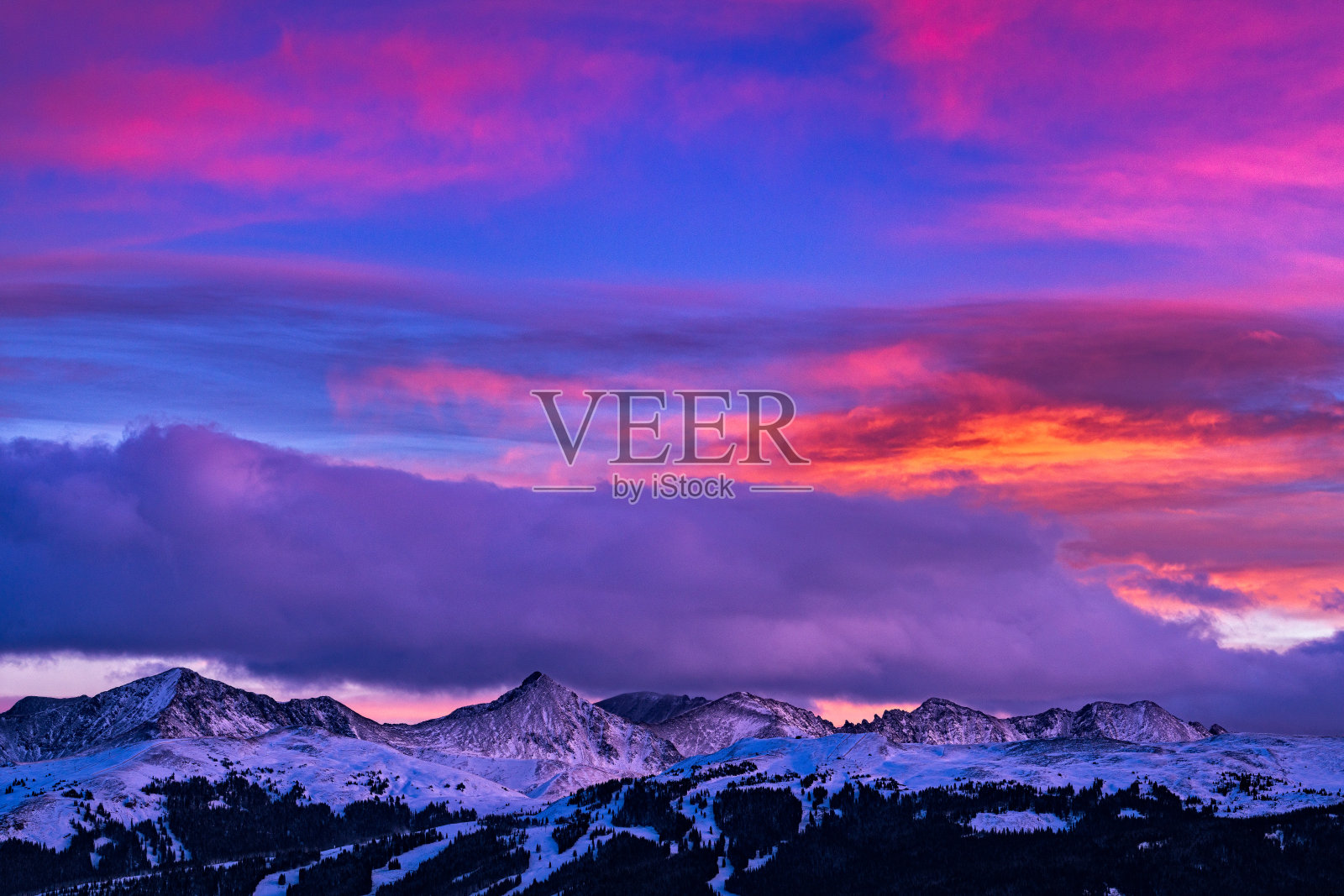 铜山和十里山脉山景冬季日落照片摄影图片