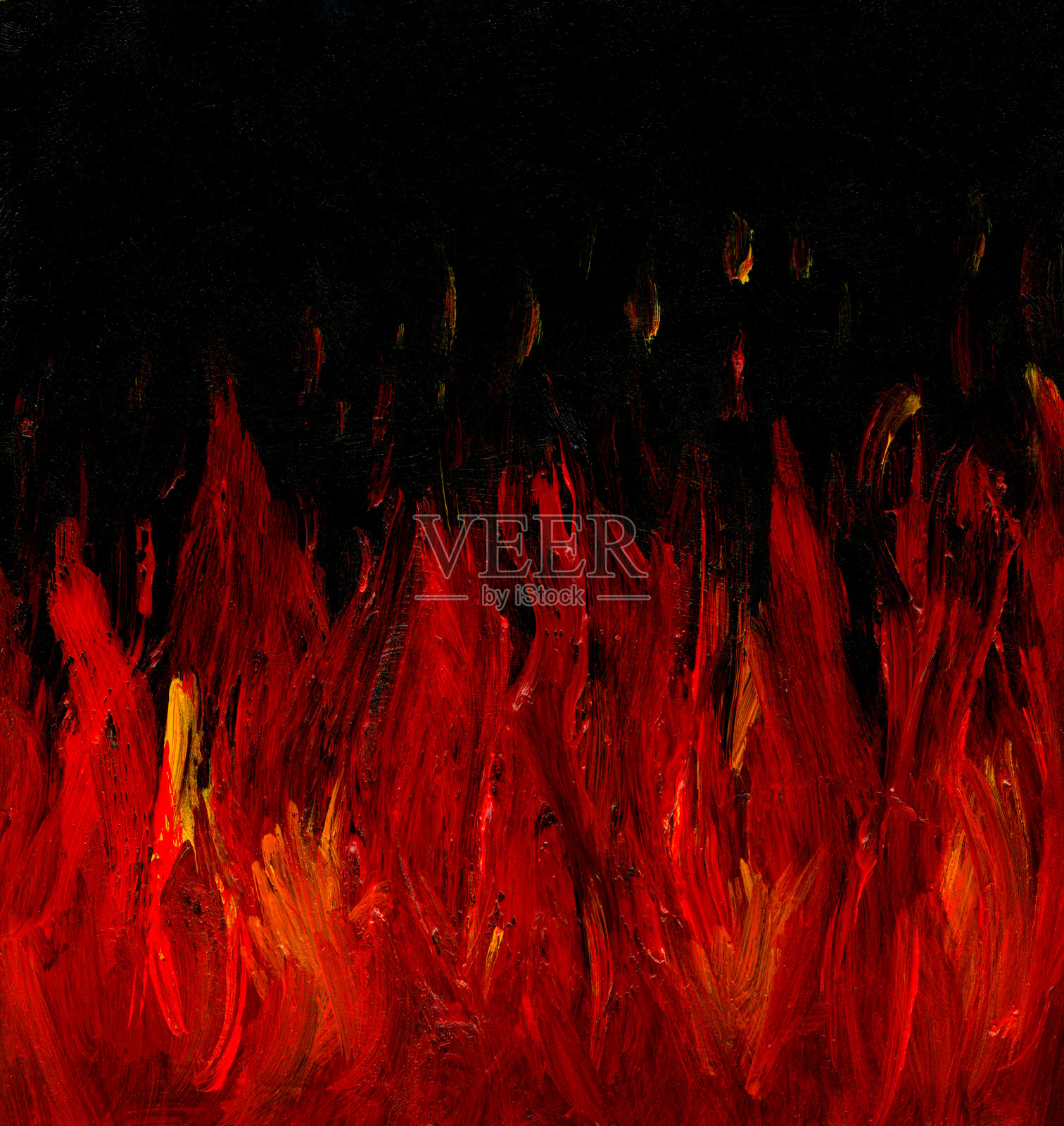 《夜色中的油画火》设计元素图片