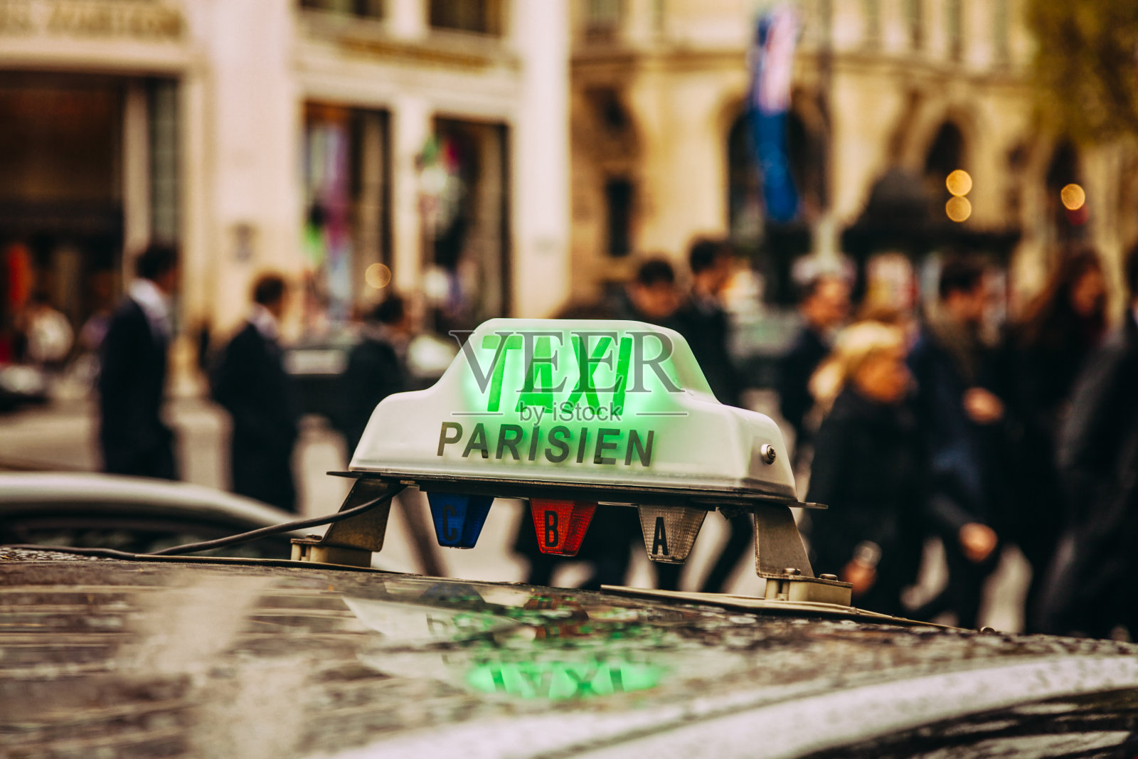 巴黎出租车照片摄影图片