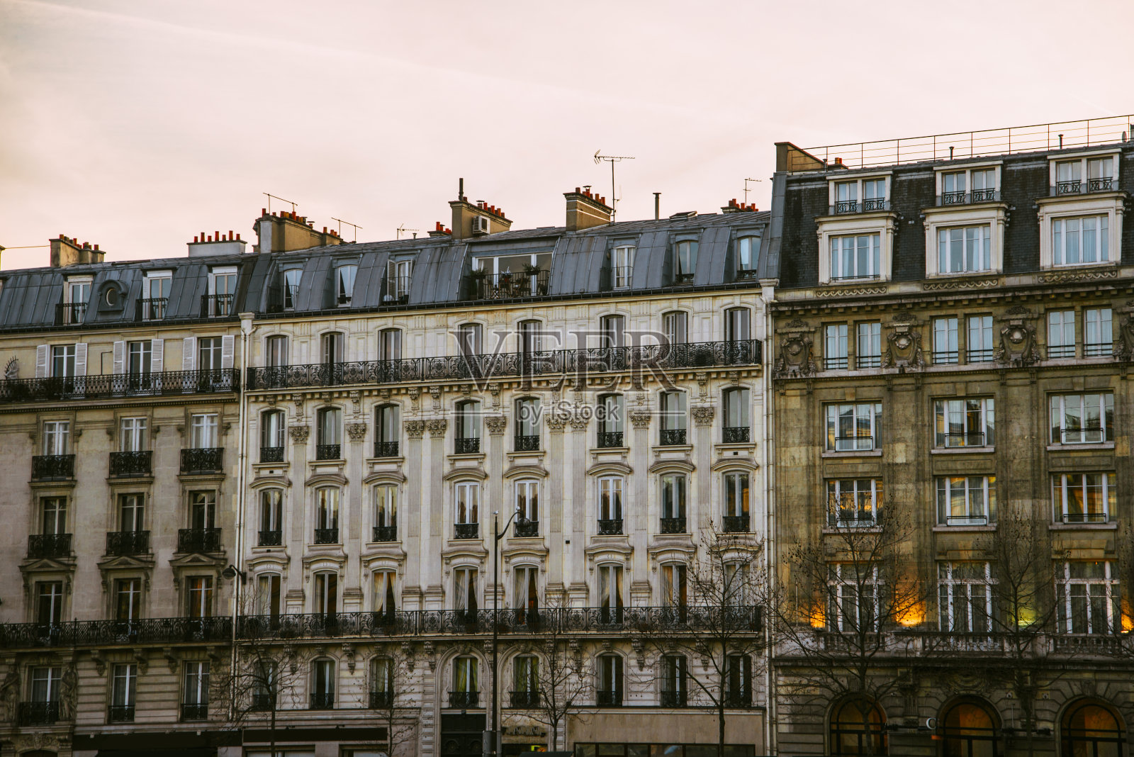巴黎的法国建筑照片摄影图片