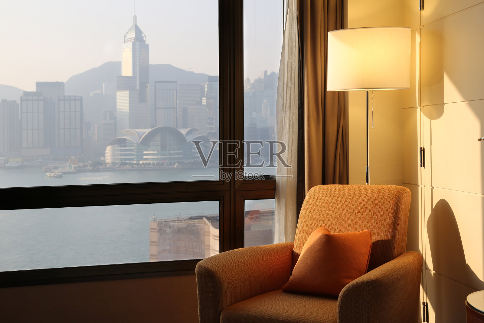 香港酒店客房照片摄影图片