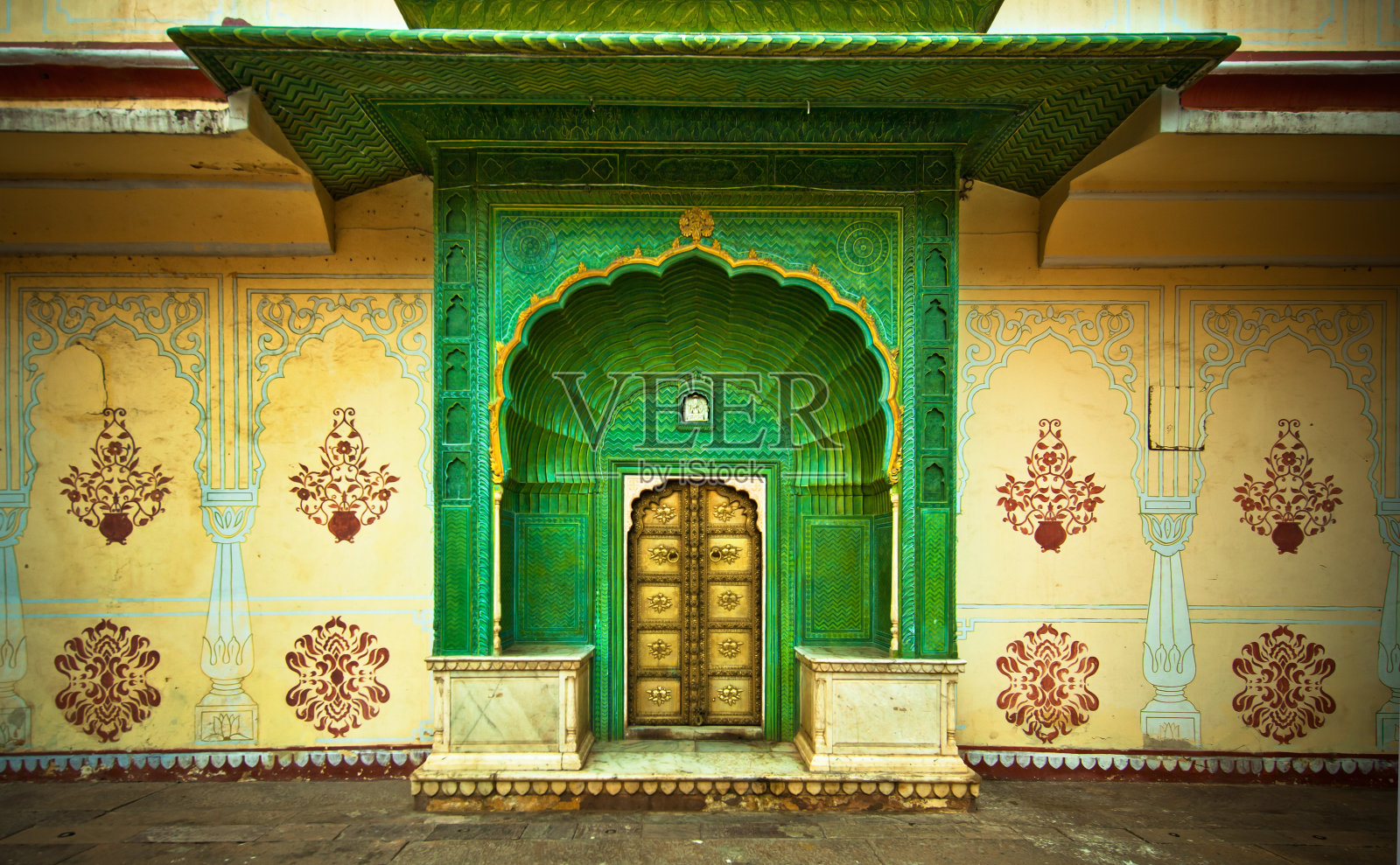 印度华丽的门照片摄影图片