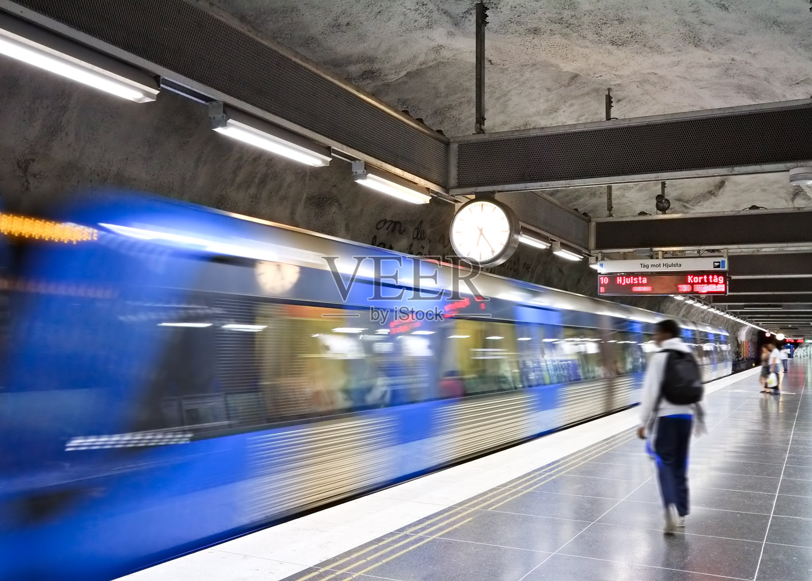 在斯德哥尔摩等地铁照片摄影图片