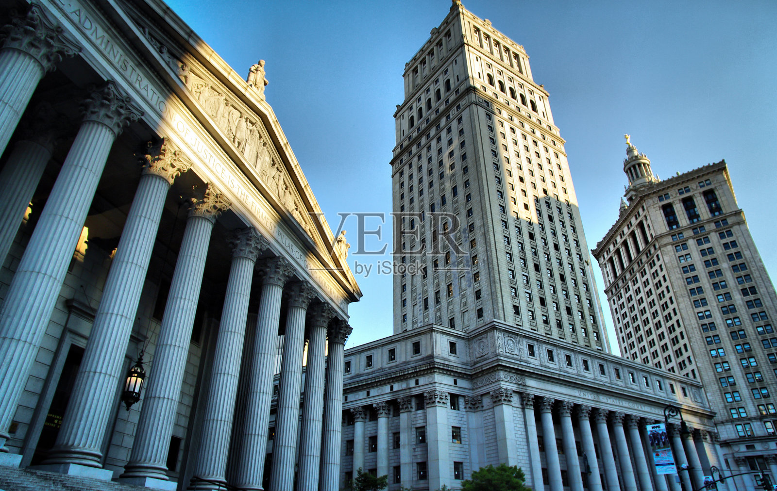 美国纽约:法院和司法大楼照片摄影图片