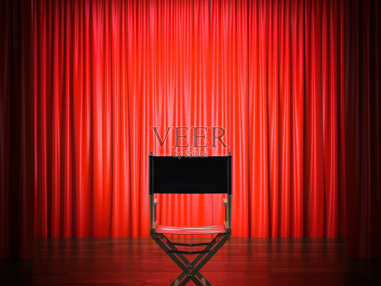 剧院里的导演座位。三维渲染设计元素图片