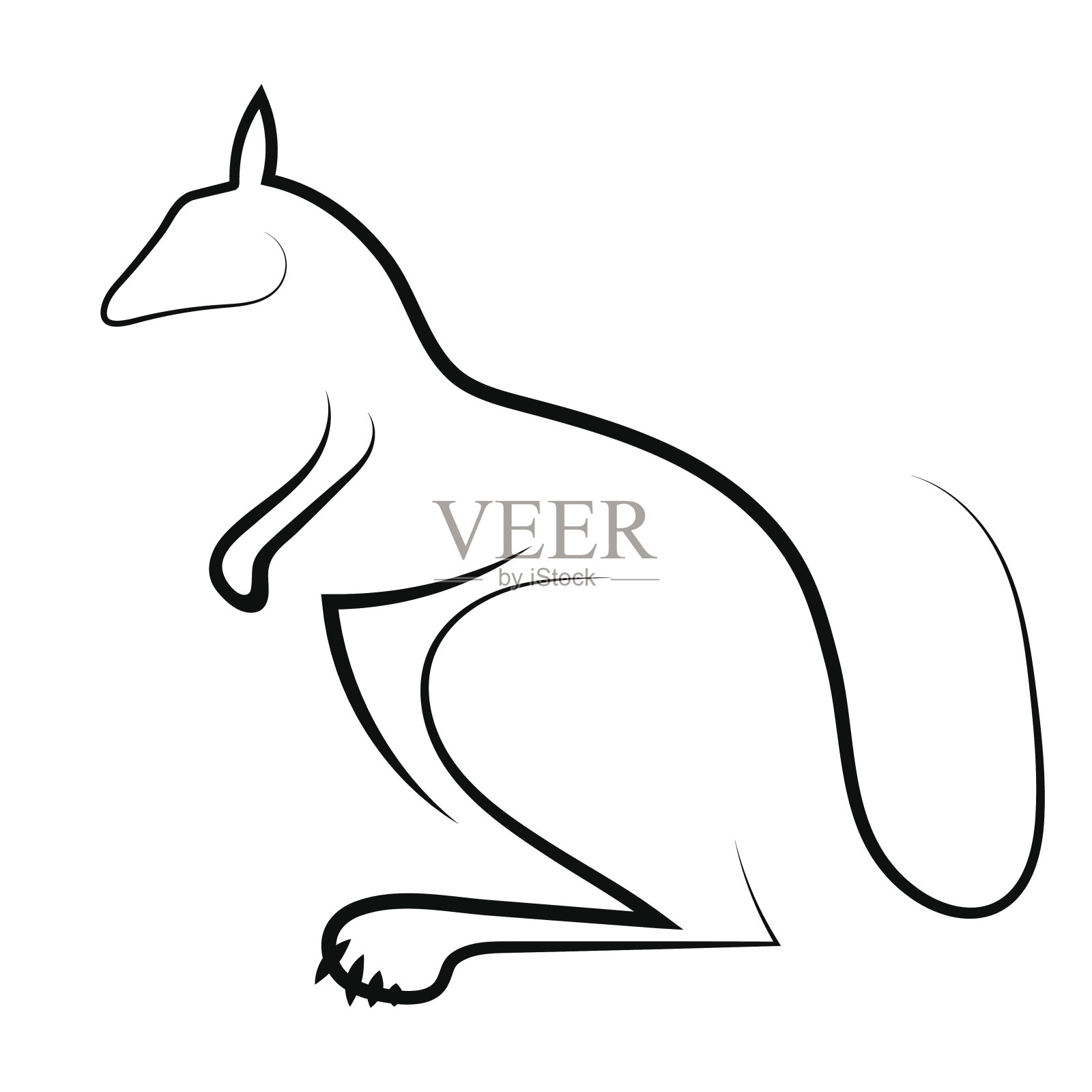澳大利亚袋鼠图标设计元素图片