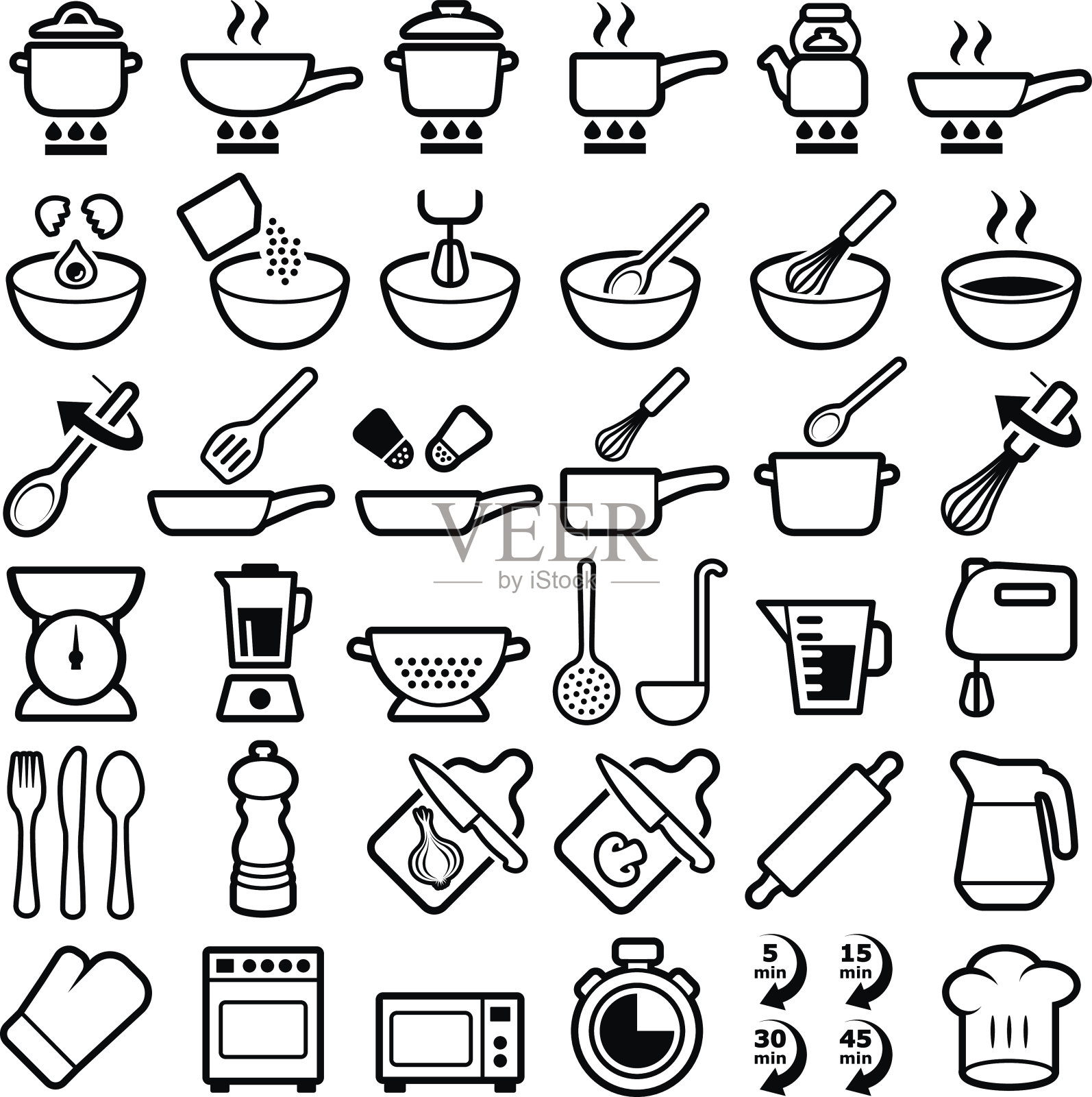烹饪和厨房图标图标素材