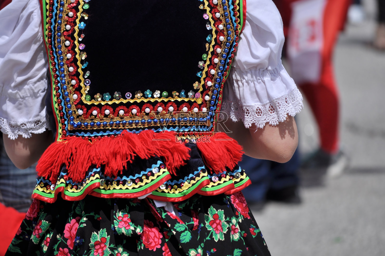 波兰传统民族服装。照片摄影图片
