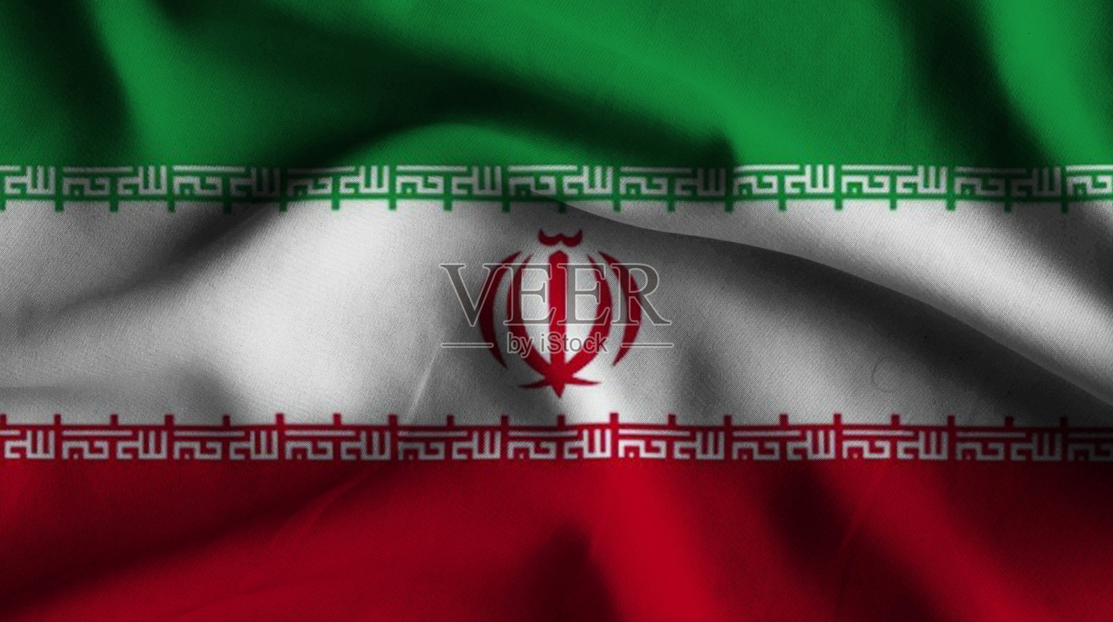 伊朗国旗。照片摄影图片