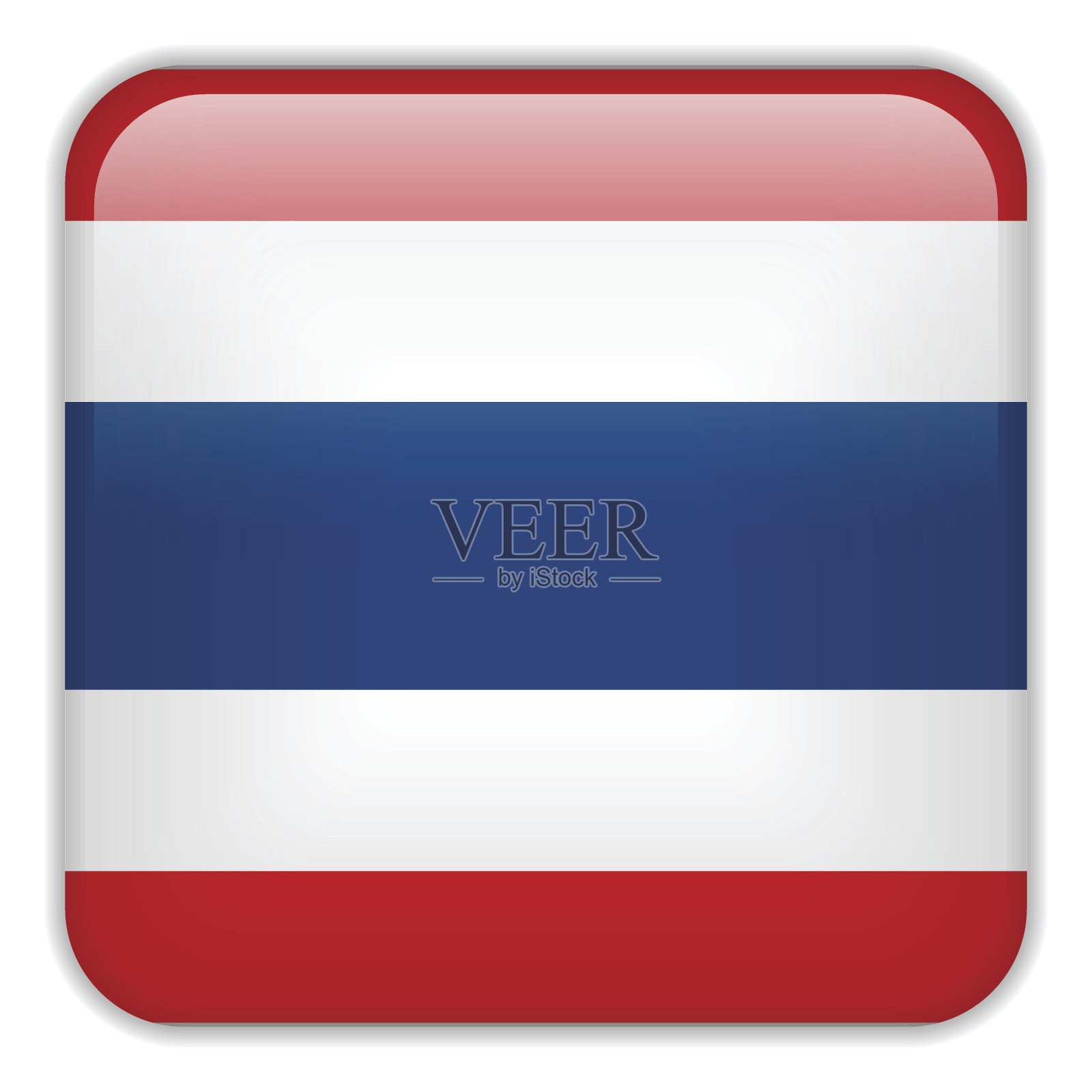 泰国国旗智能手机应用程序方形按钮插画图片素材