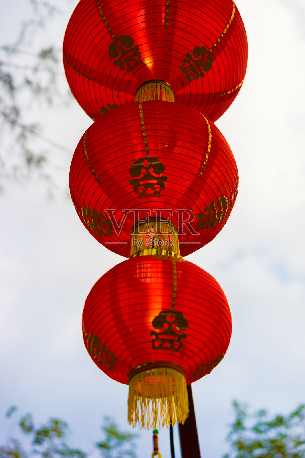 春节的红灯笼照片摄影图片