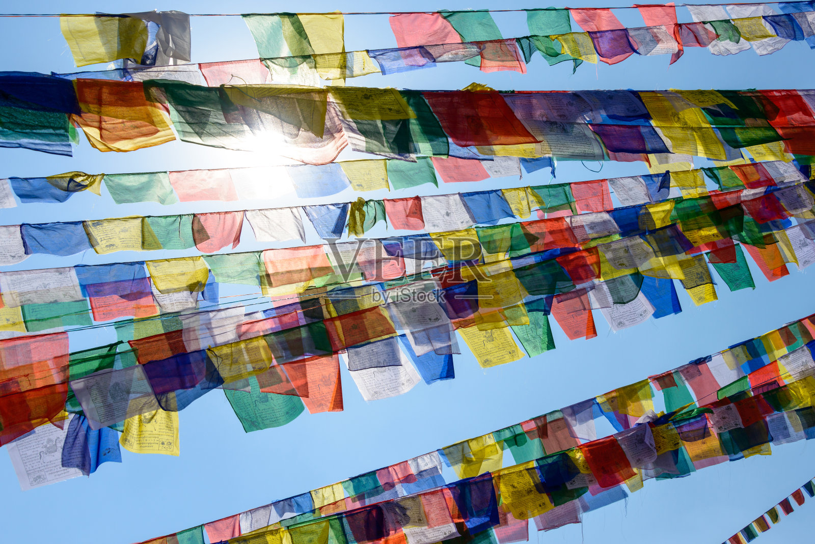 尼泊尔的经幡照片摄影图片