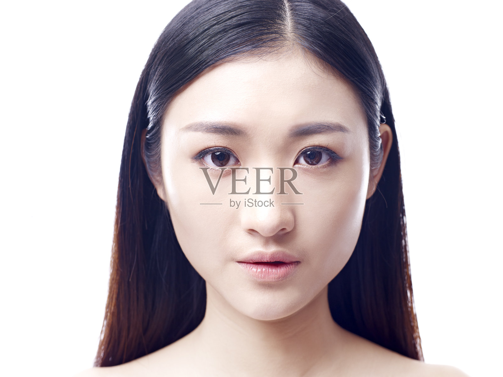 年轻亚洲女人的脸照片摄影图片