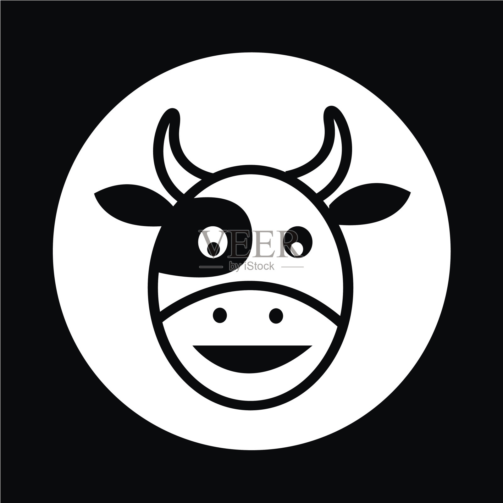 牛的头图标插画图片素材