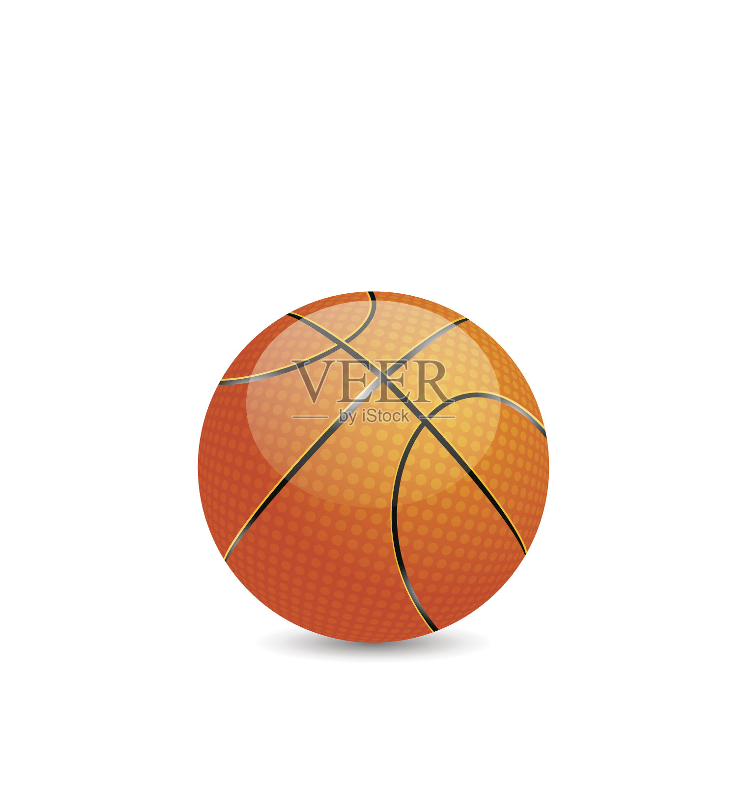 篮球孤立的白色背景插画图片素材