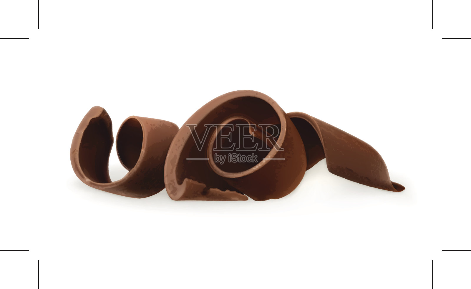 巧克力刨花，矢量插图设计元素图片