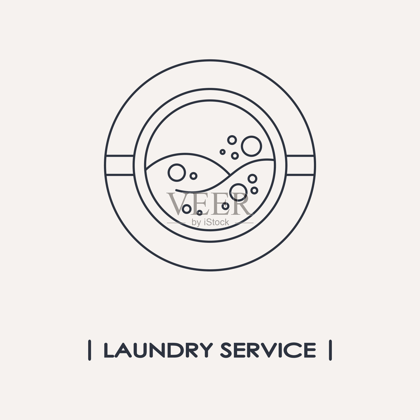 洗衣服务图标插画图片素材