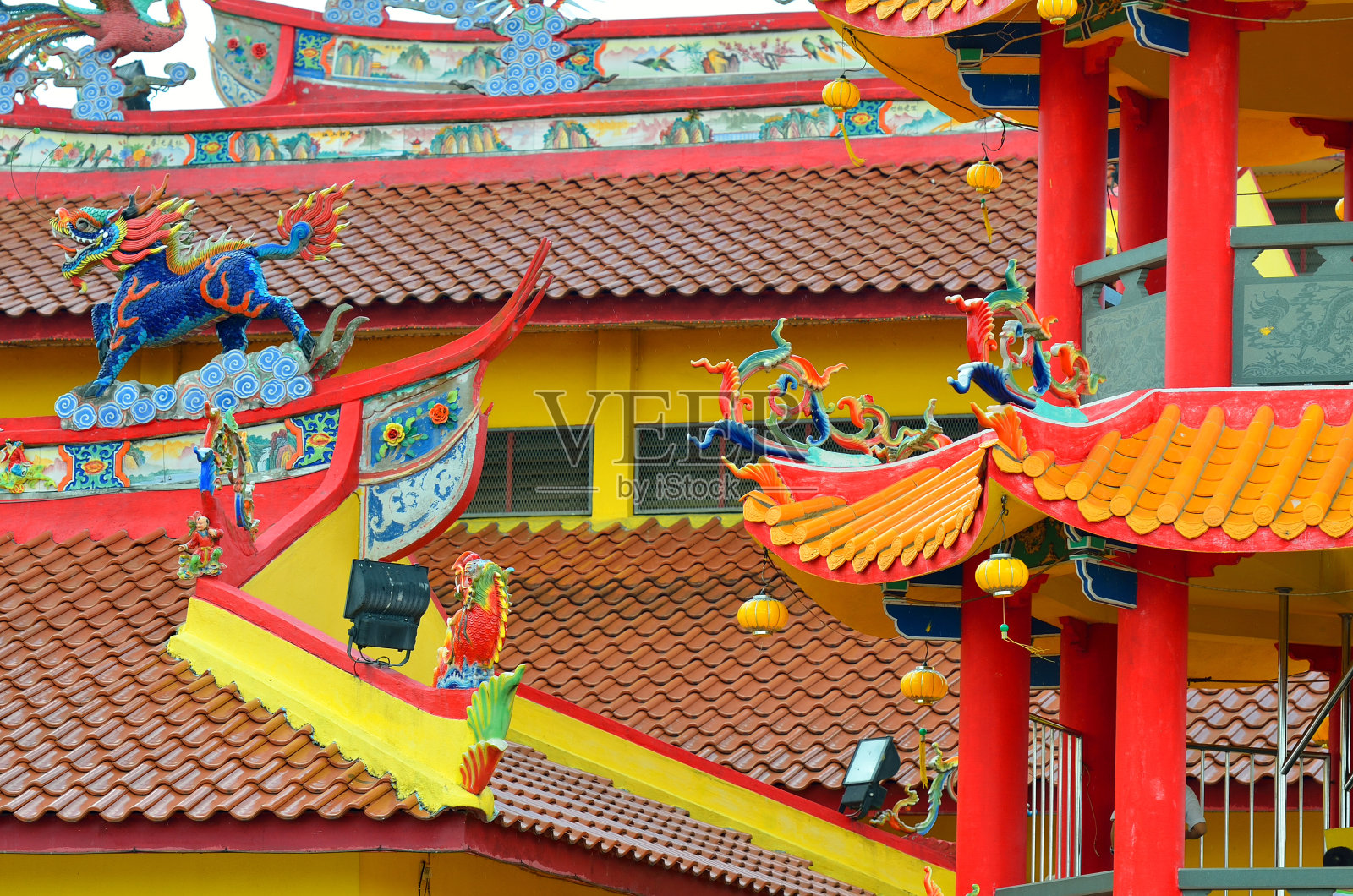 马来西亚石金禅的中国寺庙照片摄影图片