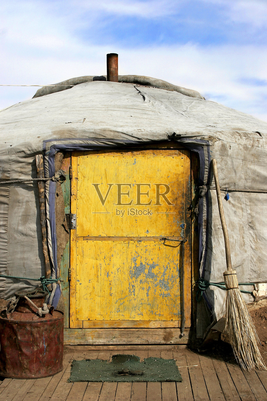 蒙古帐篷的入口照片摄影图片