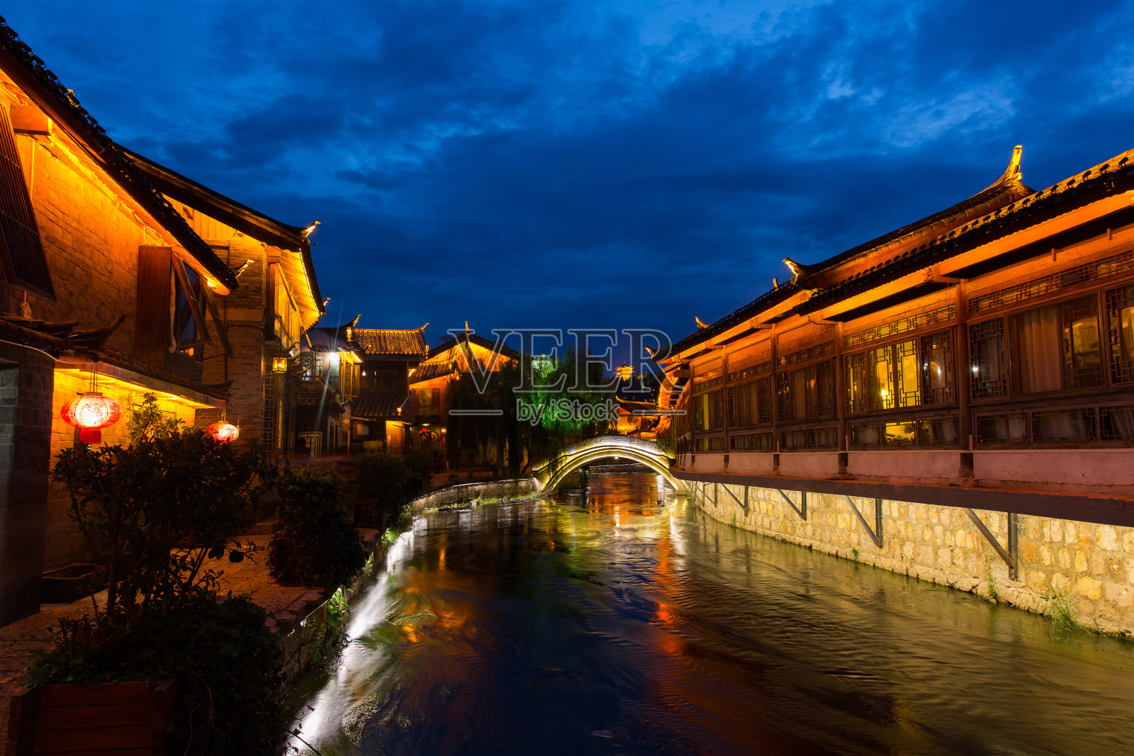 著名的旅游胜地——丽江古城照片摄影图片