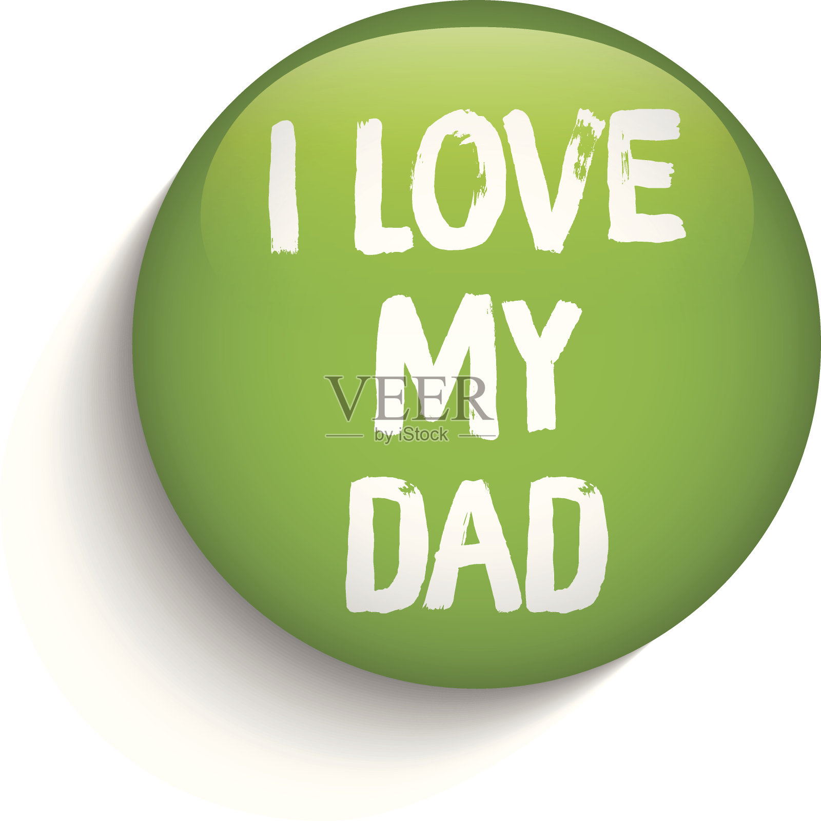 父亲节快乐绿色图标按钮设计元素图片