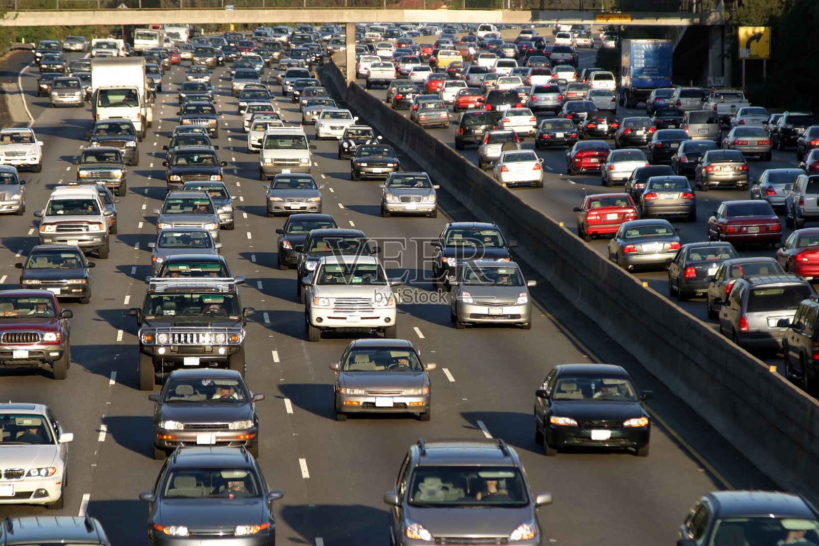 洛杉矶的交通堵塞照片摄影图片