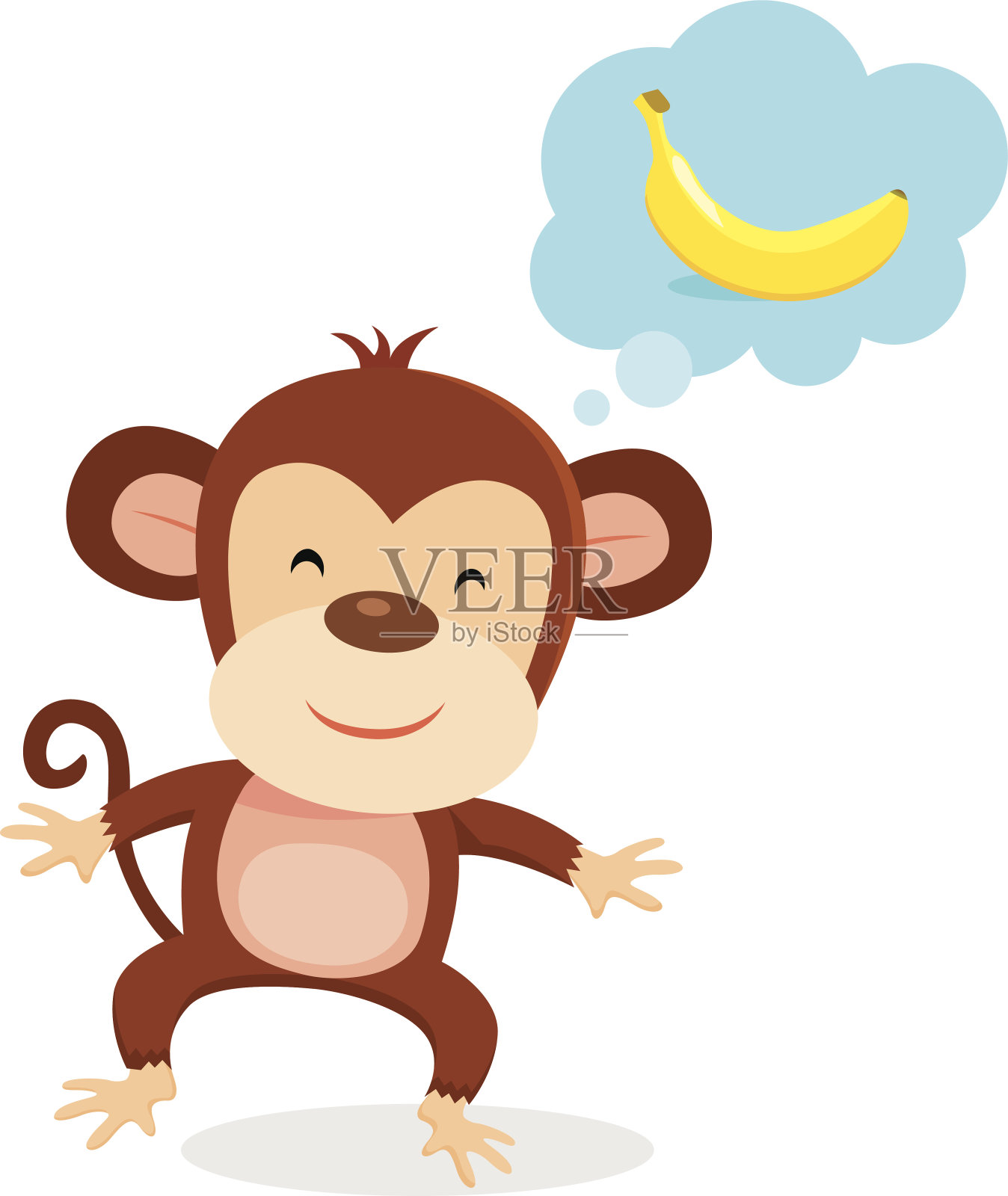 猴子思维插画图片素材