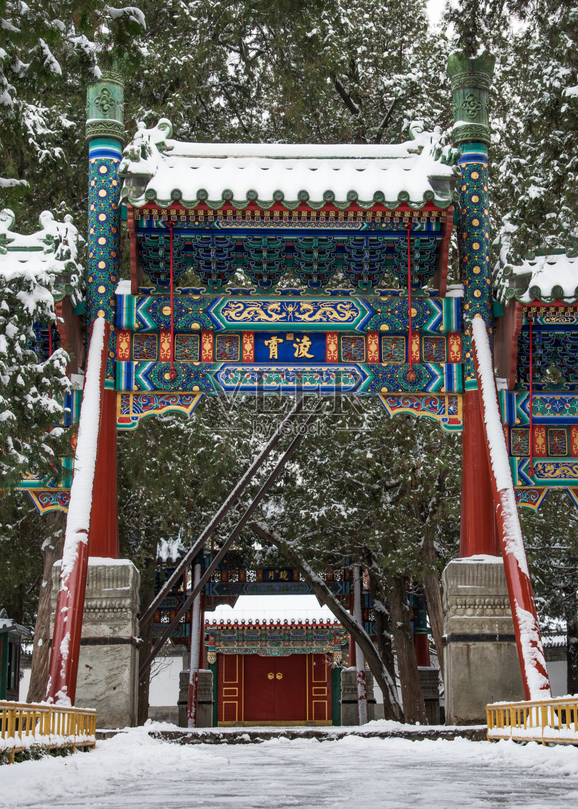 北京的雪，颐和园照片摄影图片