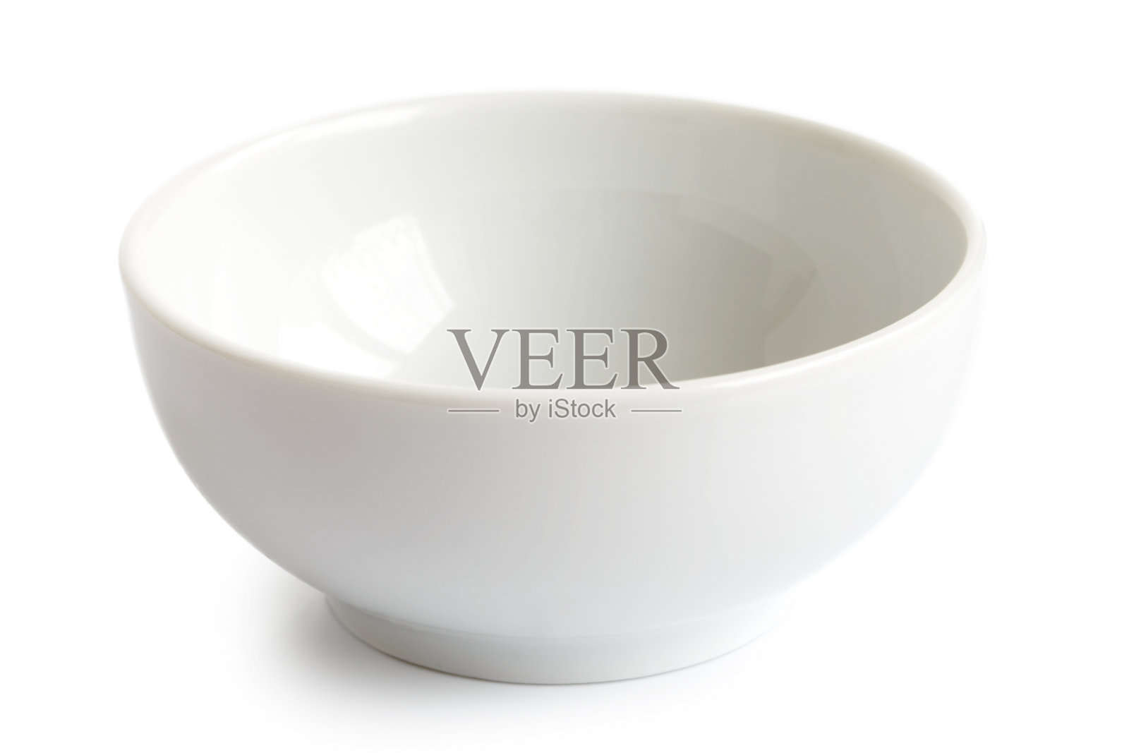 白色空陶瓷碗孤立白色。照片摄影图片