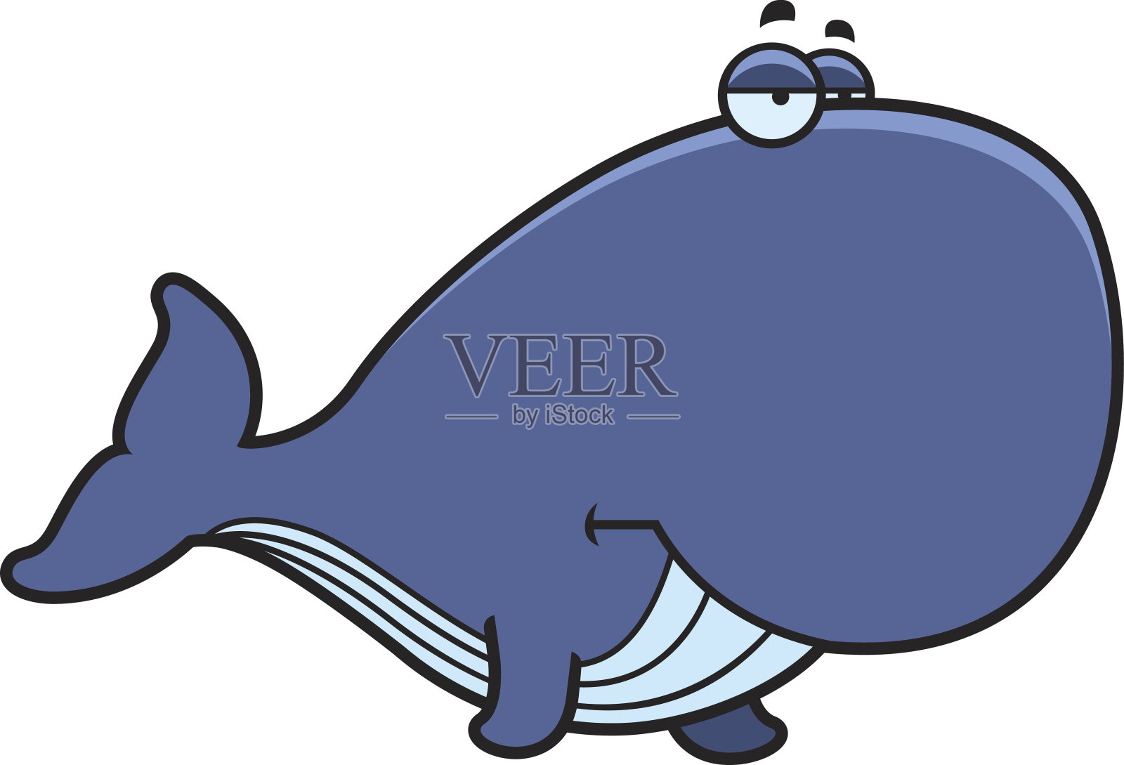 无聊的卡通鲸鱼设计元素图片