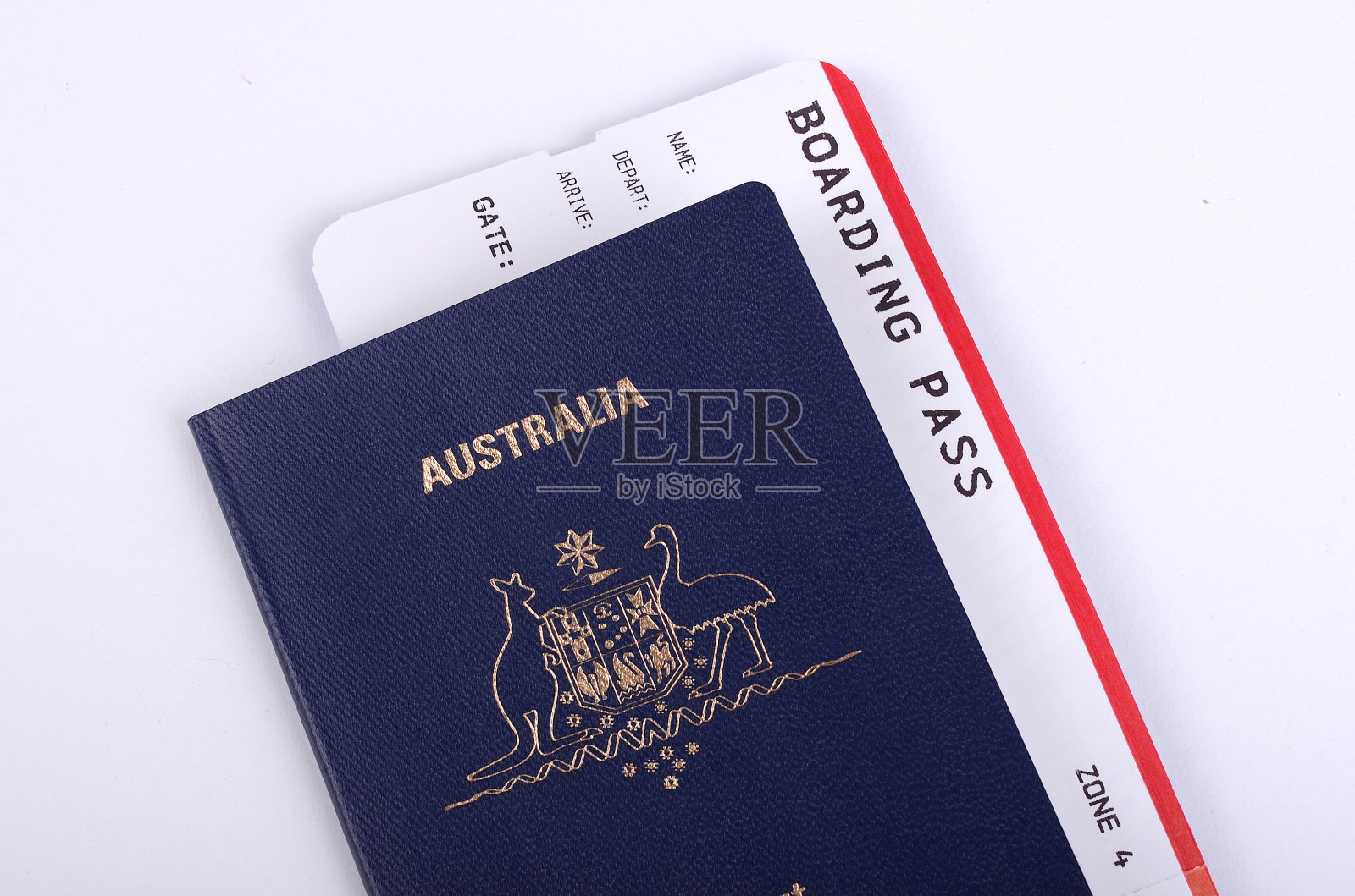 澳洲护照及国际登机证照片摄影图片