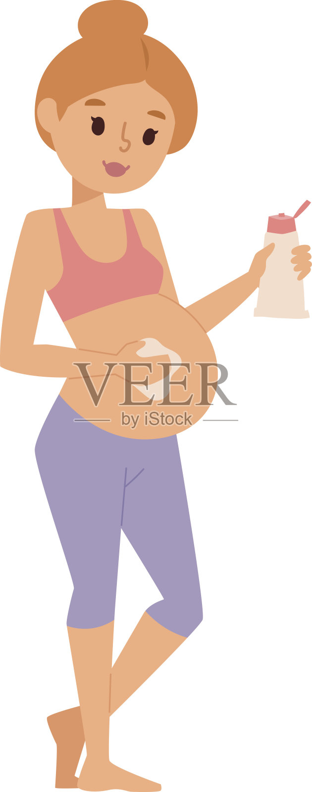 孕妇角色矢量运动插画图片素材