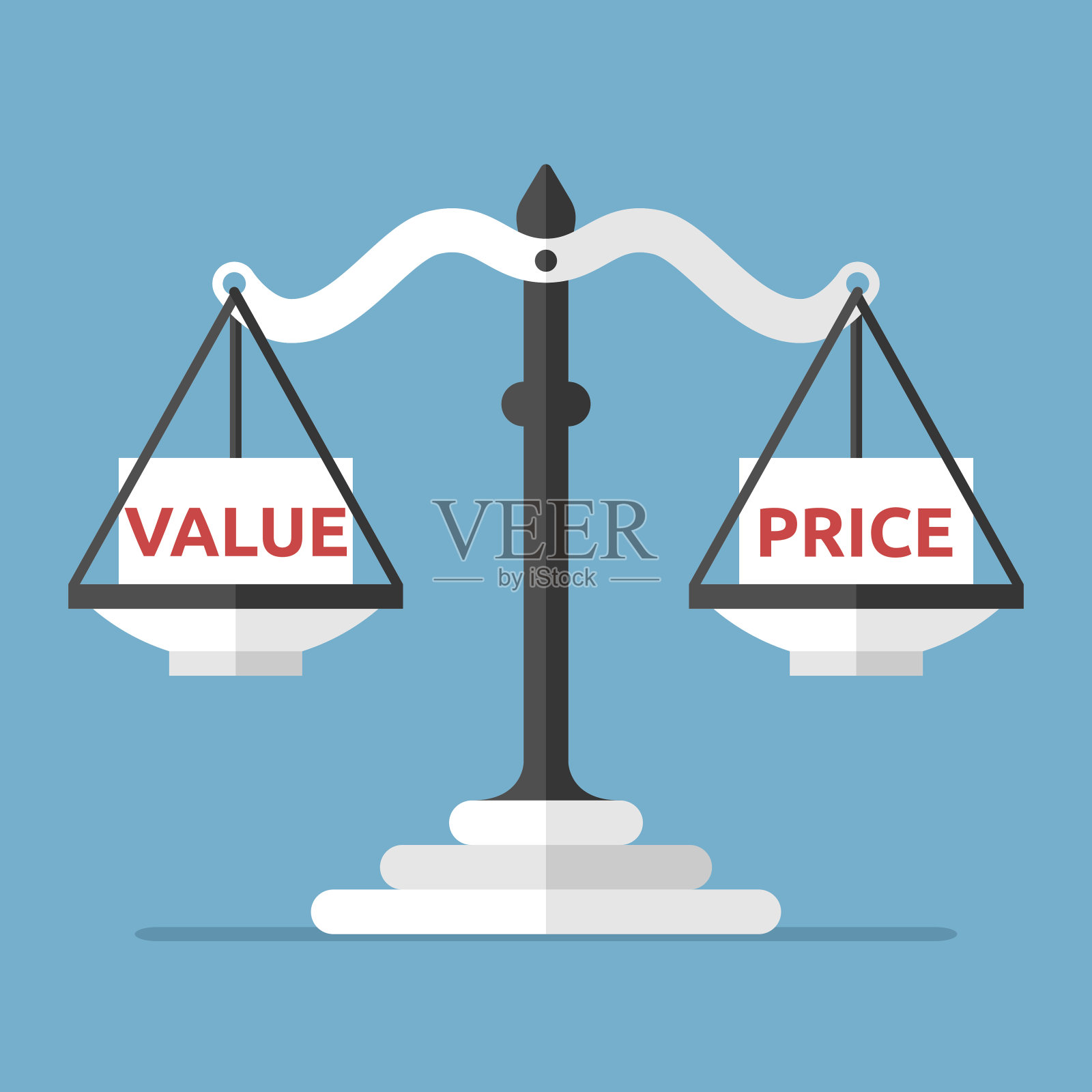 平衡，价值和价格设计元素图片