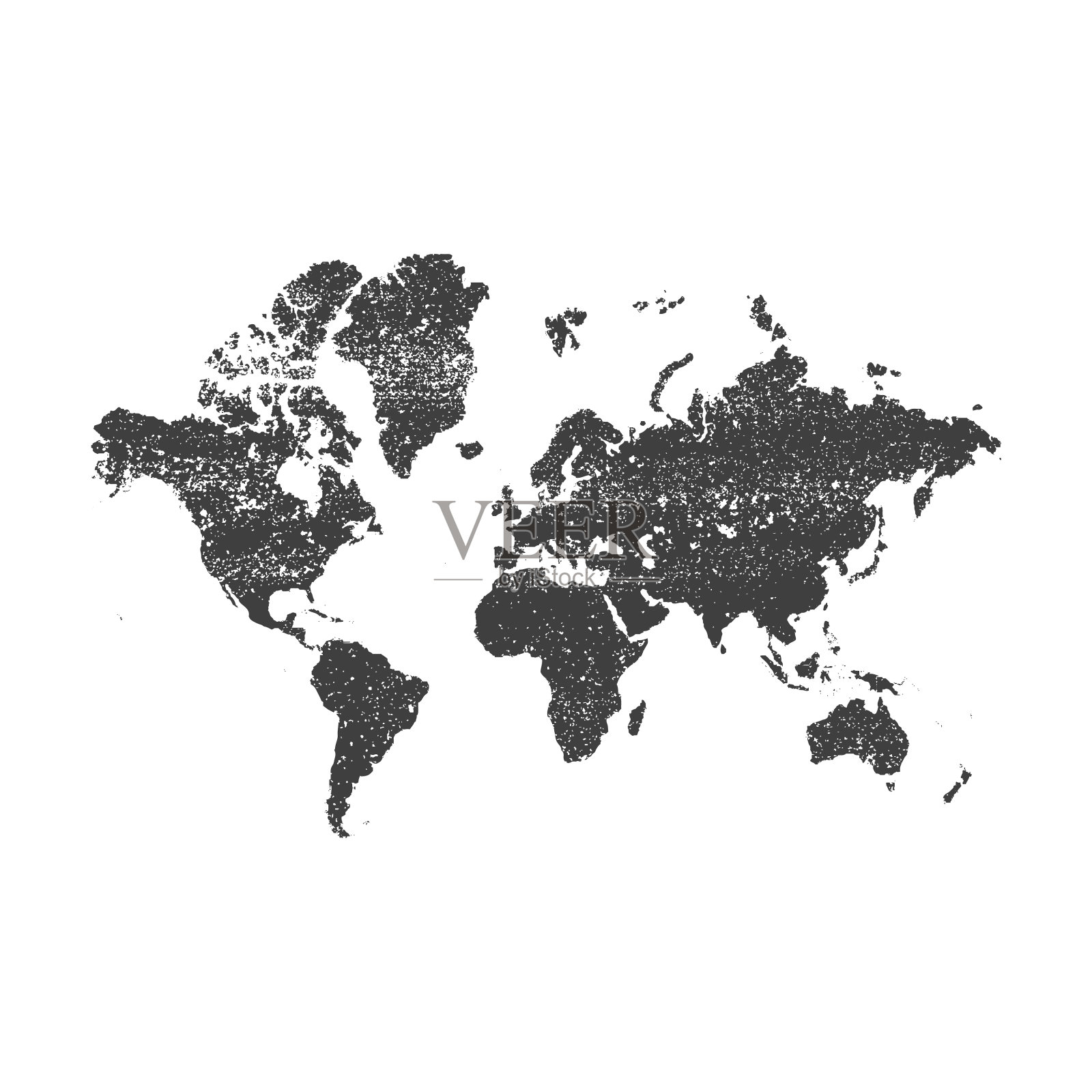 矢量世界地图与垃圾年代纹理设计元素图片