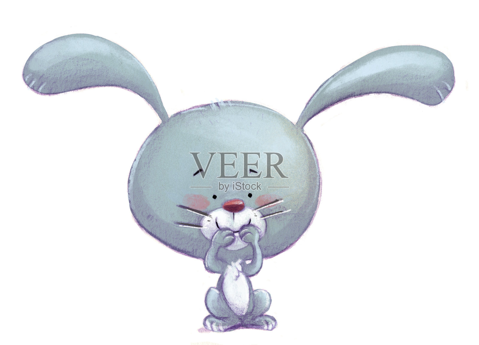 快乐兔子的插图插画图片素材