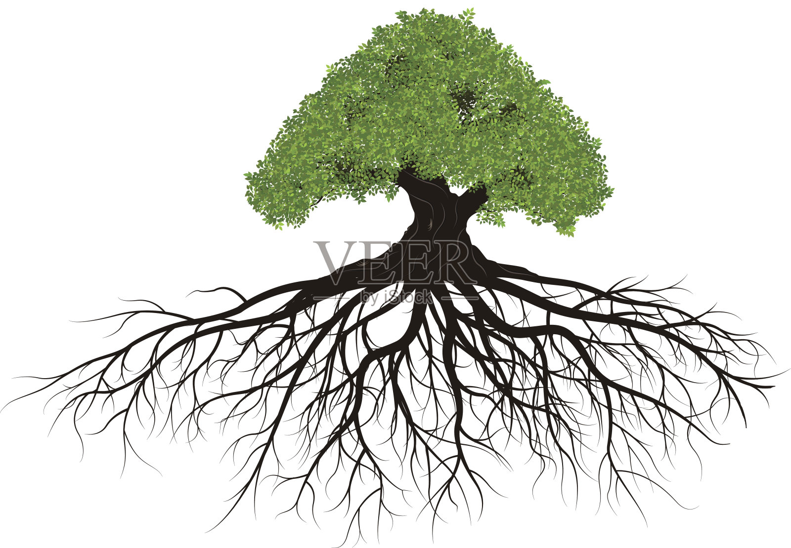 有根的大树设计元素图片