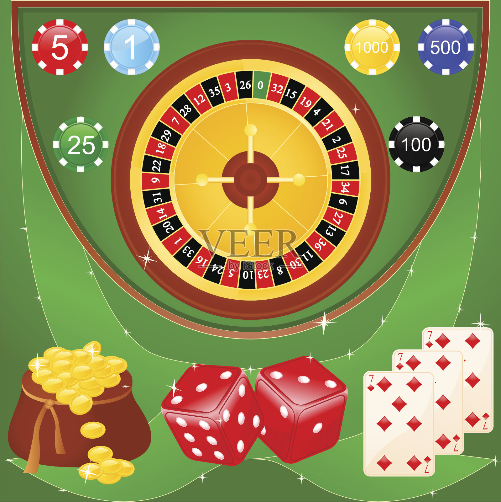 赌场和赌博游戏的背景模式等距视图。向量插画图片素材_ID:303361910-Veer图库
