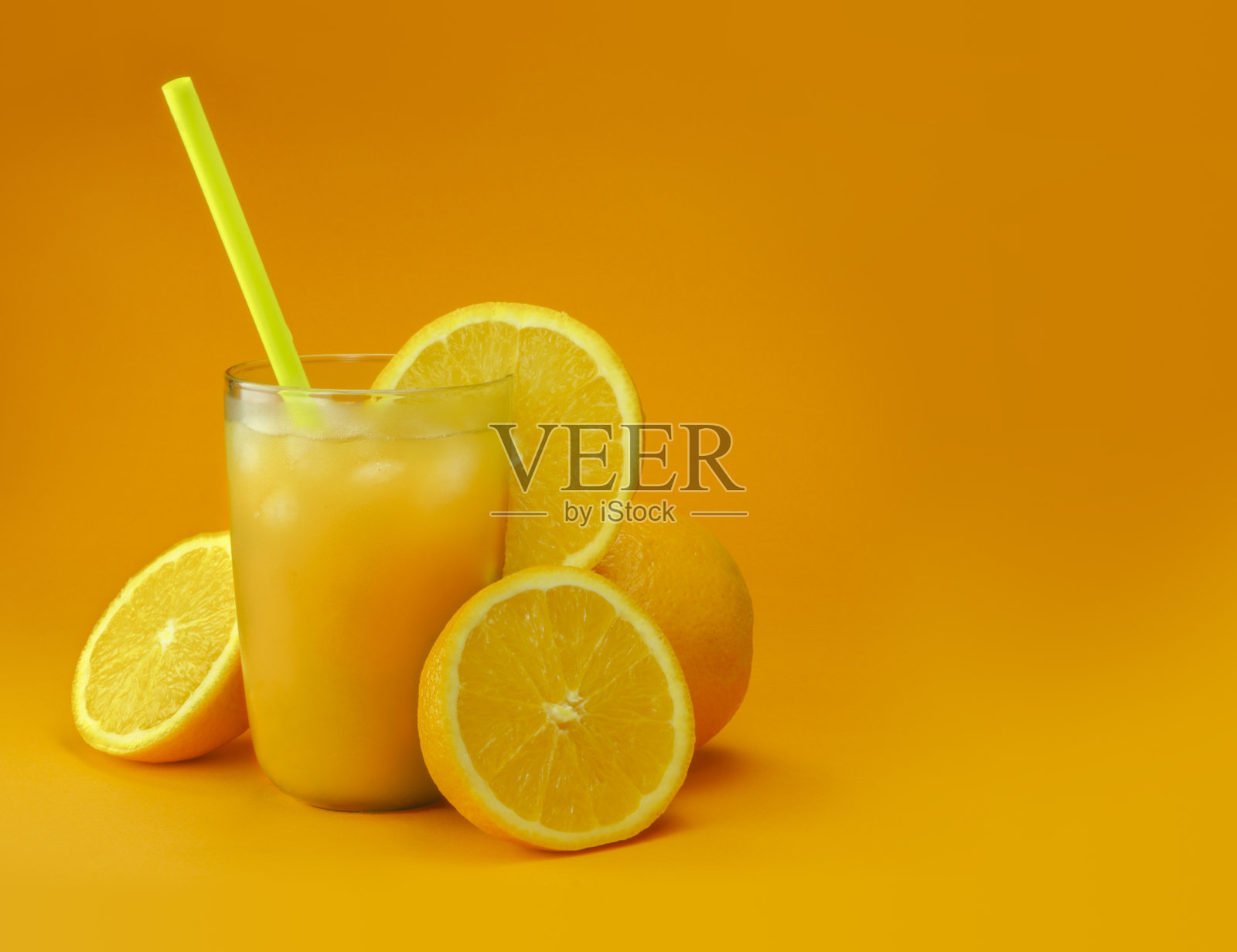 冷橙汁加冰照片摄影图片