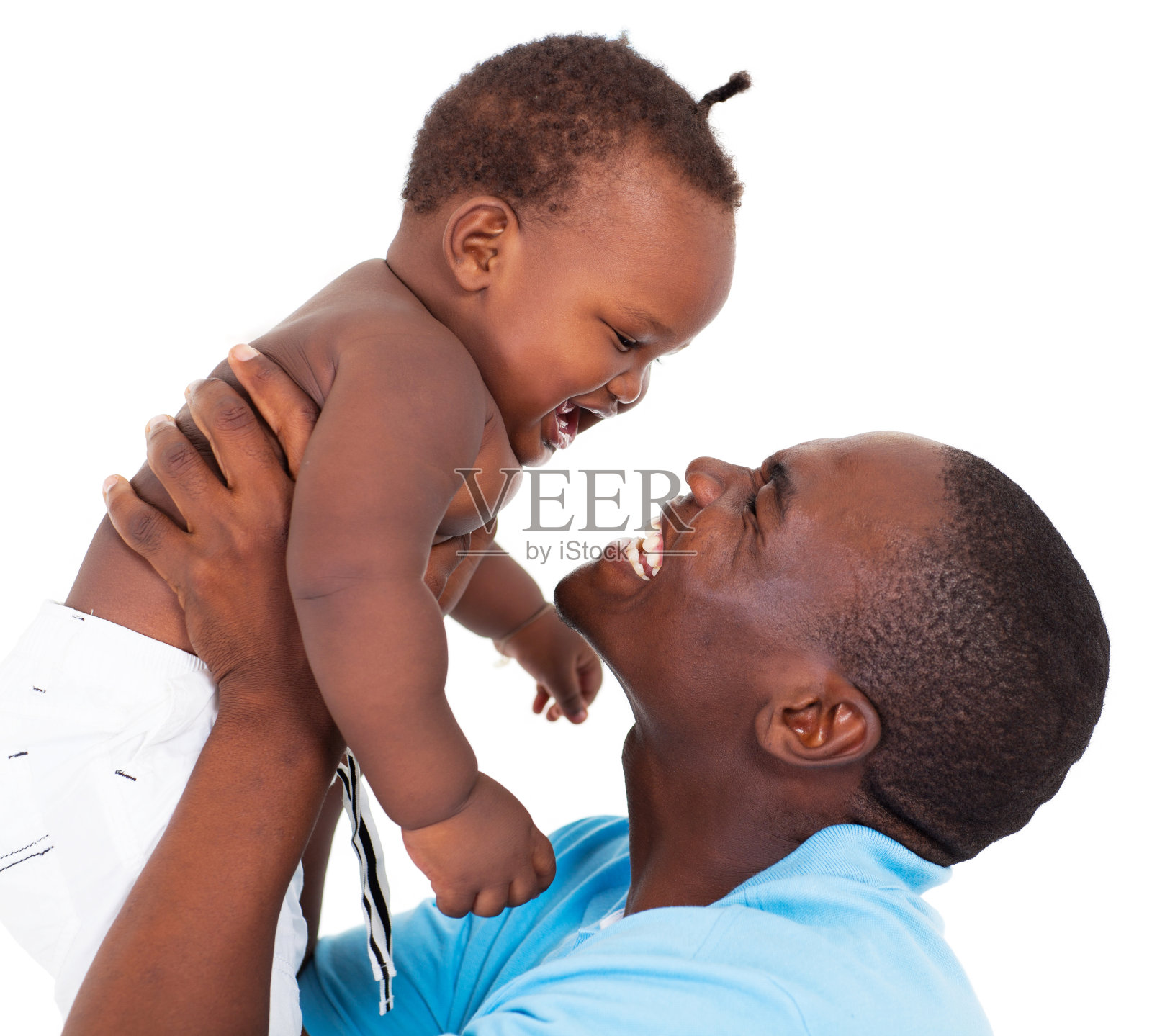 非洲父亲和男婴照片摄影图片