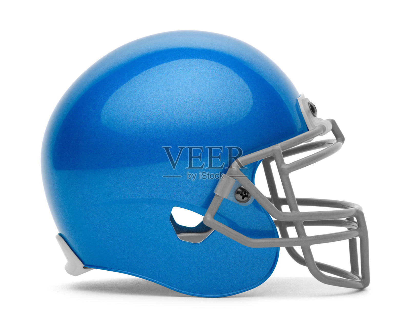 蓝色的橄榄球头盔照片摄影图片