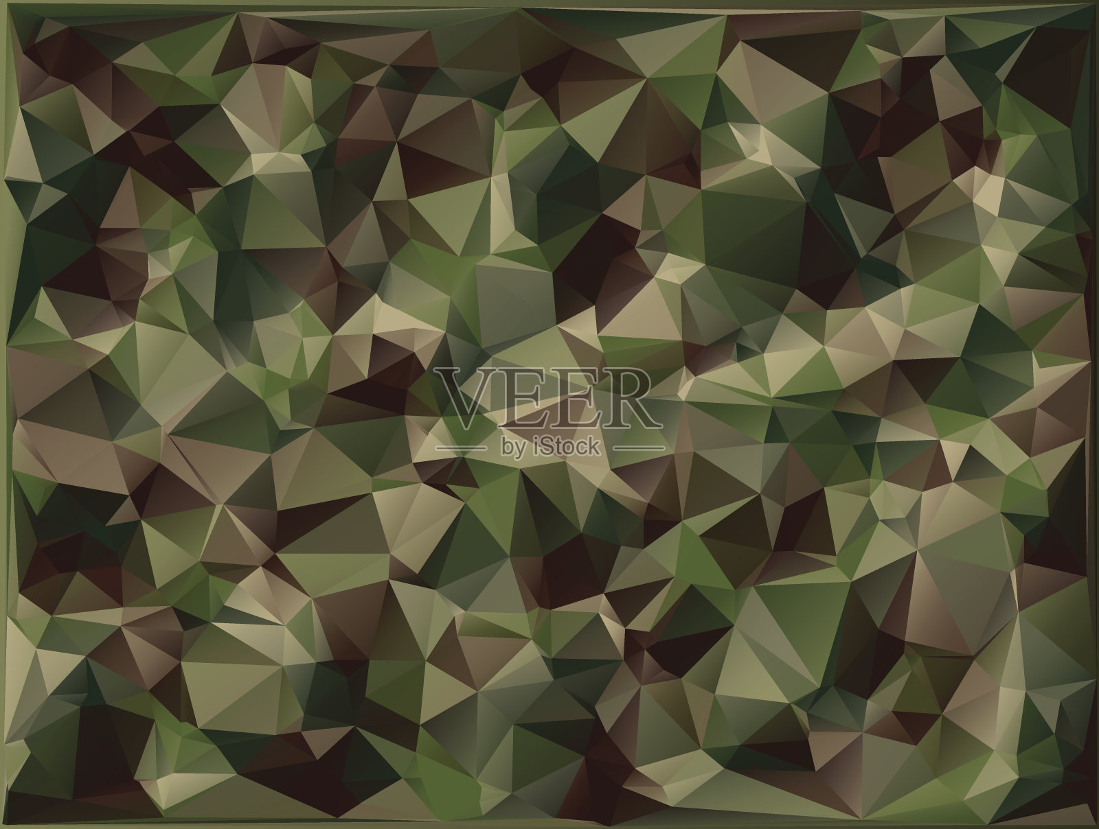 几何三角形形状的抽象矢量军用伪装背景。插画图片素材