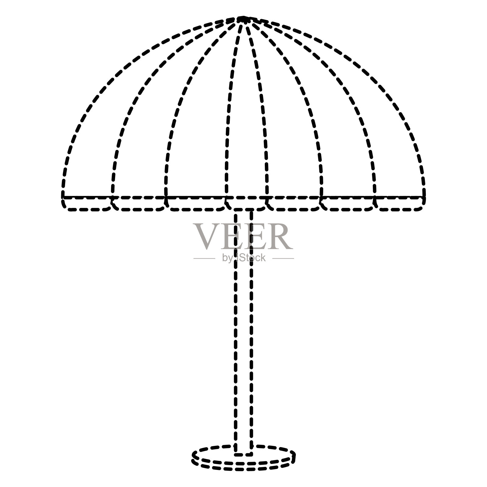 海滩伞孤立图标设计元素图片