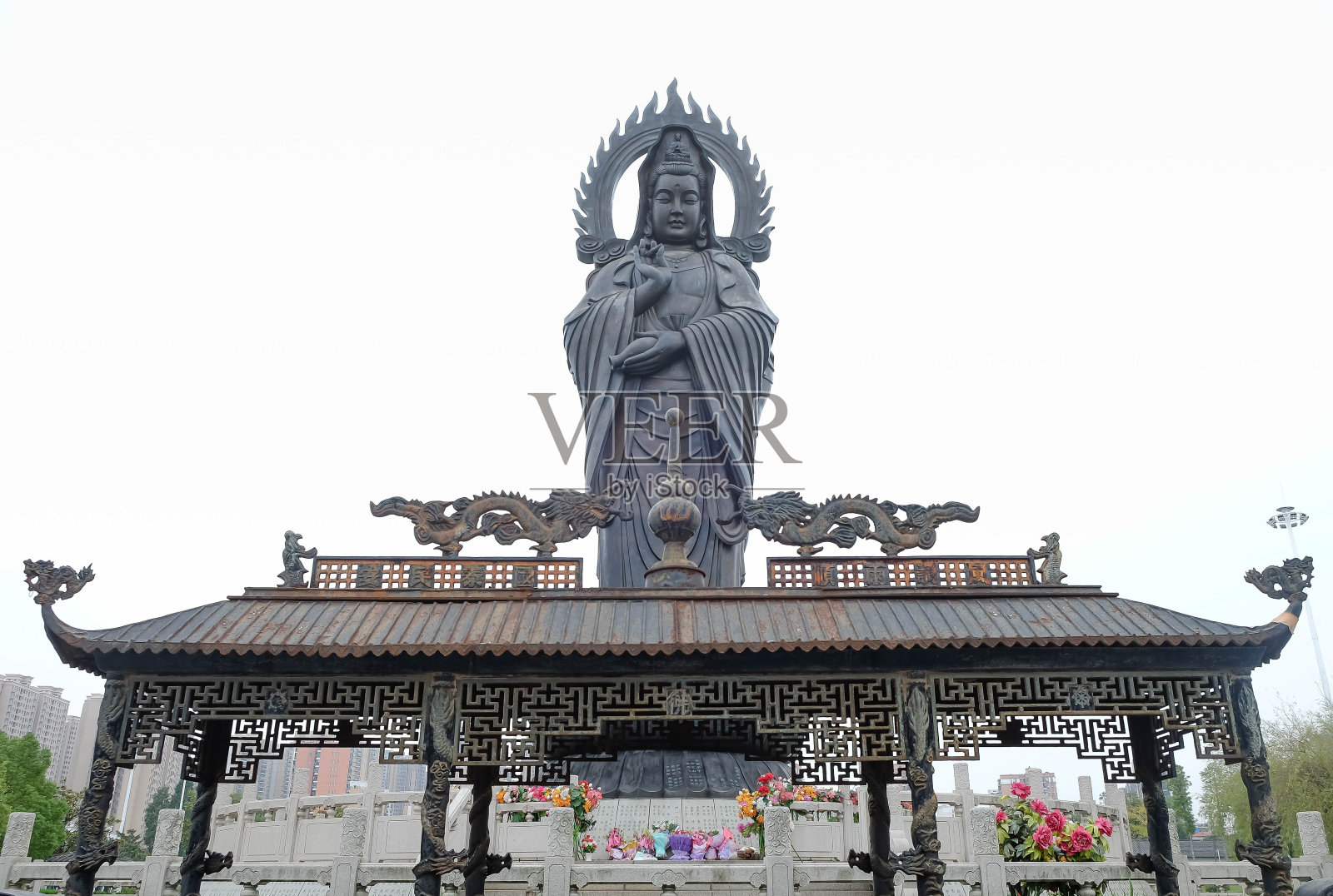 归元寺是位于武汉市的一座佛教寺院，照片摄影图片