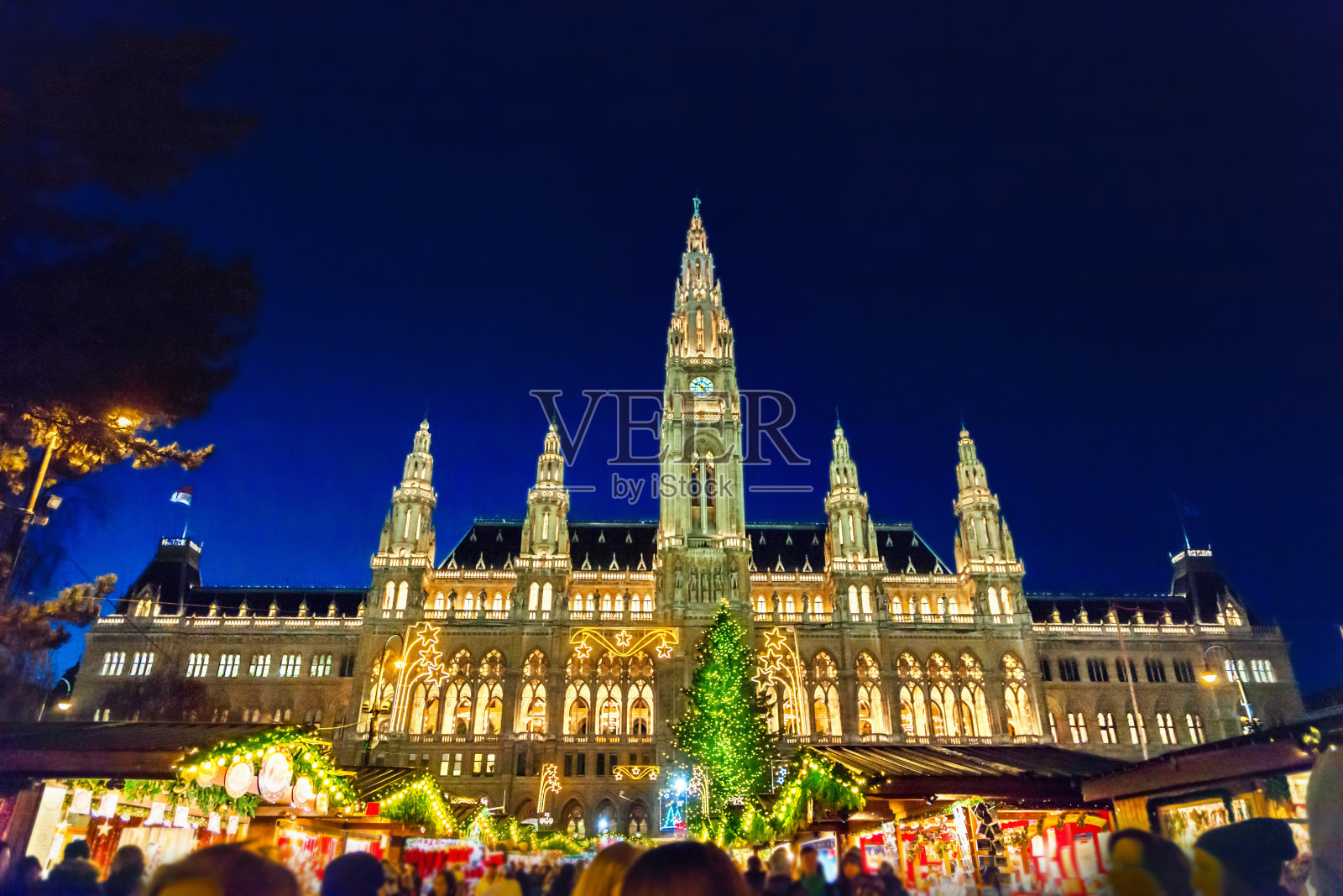 维也纳圣诞市场照片摄影图片