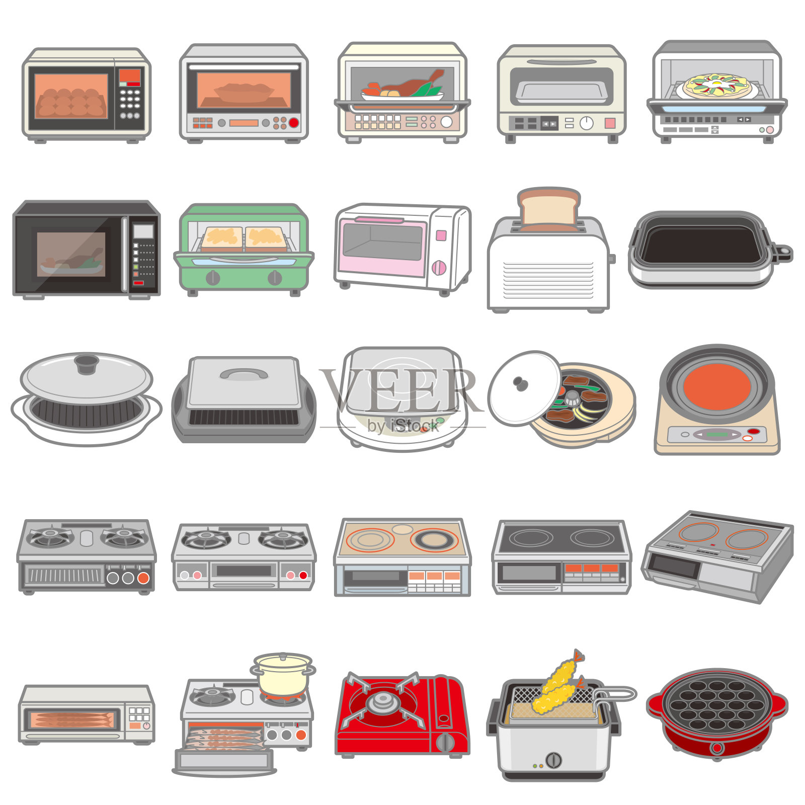 各种电器/厨房图示插画图片素材