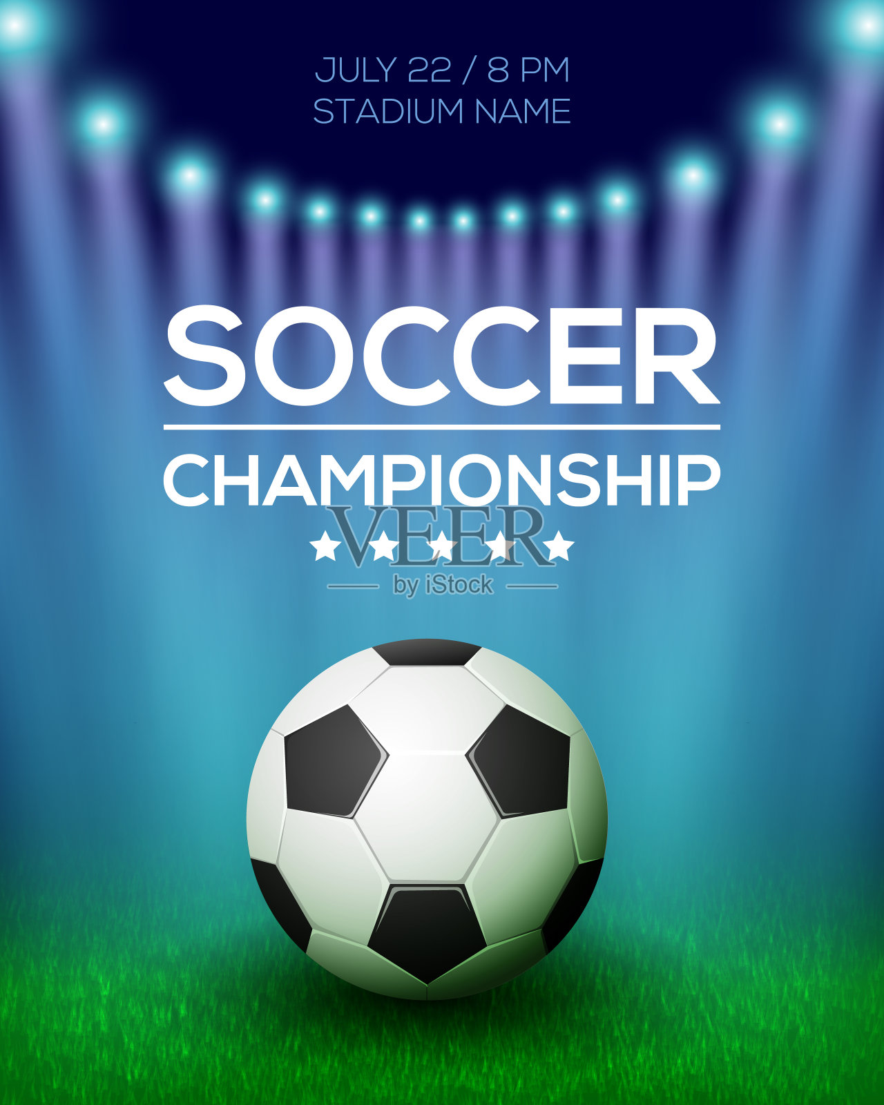 足球锦标赛海报设计设计模板素材